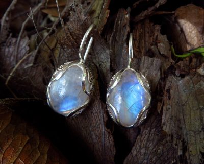 Rainbow Moonstone earringsÊ