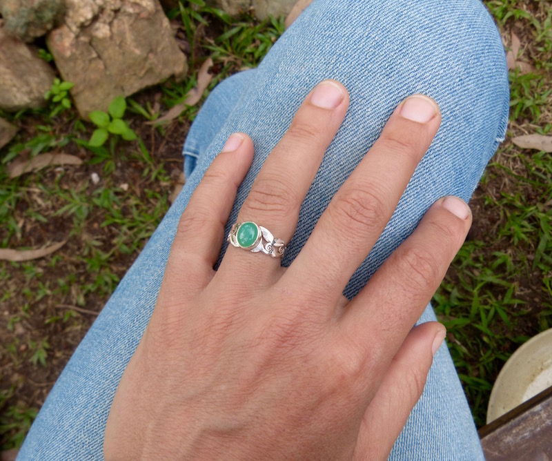 Chrysoprase Rainforest Ring | Ozmomo Jewellery